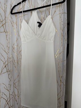 Forever 21 White Spaghetti Strap Mini Dress